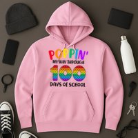 Poppin My Way Through 100 Days Of School Kids 100th Day Pop Hoodie