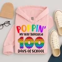 Poppin My Way Through 100 Days Of School Kids 100th Day Pop Hoodie