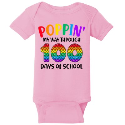 Poppin My Way Through 100 Days Of School Kids 100th Day Pop Baby Bodysuit