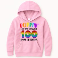 Poppin My Way Through 100 Days Of School Kids 100th Day Pop Kids Hoodie