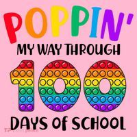 Poppin My Way Through 100 Days Of School Kids 100th Day Pop Short Acrylic Beanie