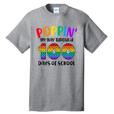 Poppin My Way Through 100 Days Of School Kids 100th Day Pop Tall T-Shirt