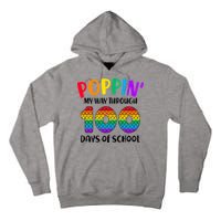 Poppin My Way Through 100 Days Of School Kids 100th Day Pop Tall Hoodie