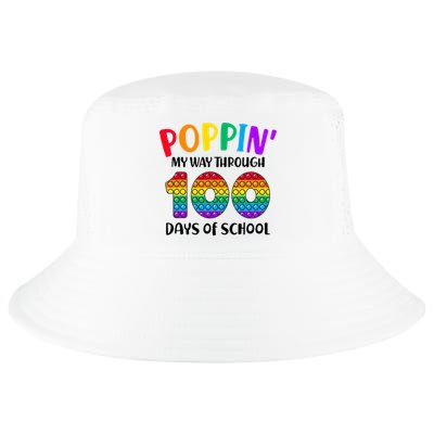 Poppin My Way Through 100 Days Of School Kids 100th Day Pop Cool Comfort Performance Bucket Hat