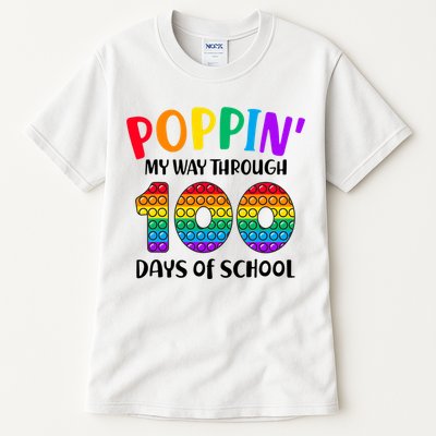 Poppin My Way Through 100 Days Of School Kids 100th Day Pop Tall T-Shirt