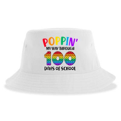 Poppin My Way Through 100 Days Of School Kids 100th Day Pop Sustainable Bucket Hat