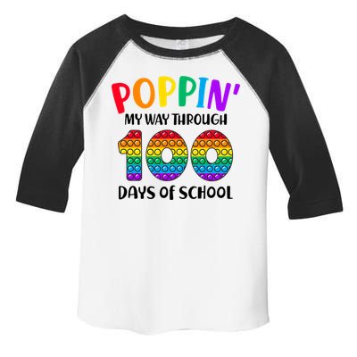 Poppin My Way Through 100 Days Of School Kids 100th Day Pop Toddler Fine Jersey T-Shirt