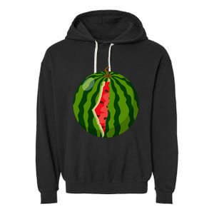 Palestine Map Watermelon Arabic Calligraphy  Garment-Dyed Fleece Hoodie