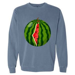 Palestine Map Watermelon Arabic Calligraphy  Garment-Dyed Sweatshirt