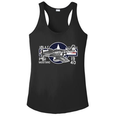 P51 Mustang Ww2 Ladies PosiCharge Competitor Racerback Tank