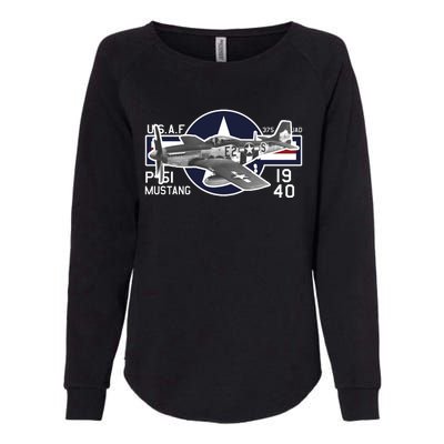 P51 Mustang Ww2 Womens California Wash Sweatshirt