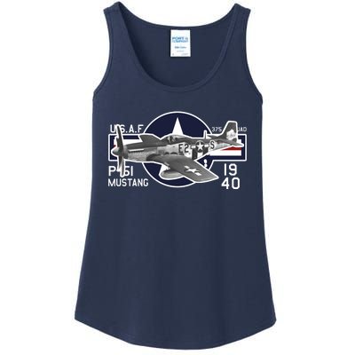 P51 Mustang Ww2 Ladies Essential Tank