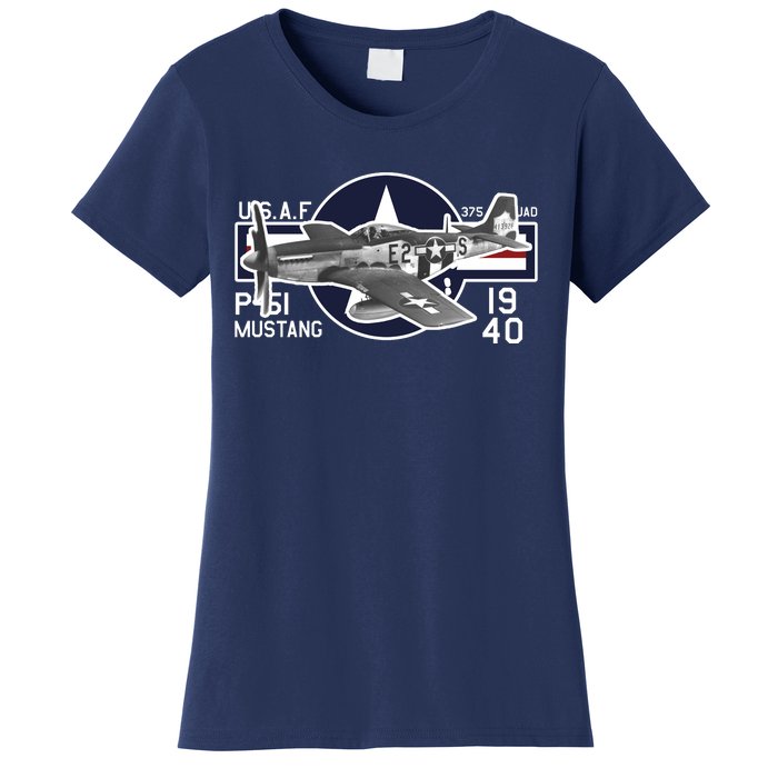 P51 Mustang Ww2 Women's T-Shirt