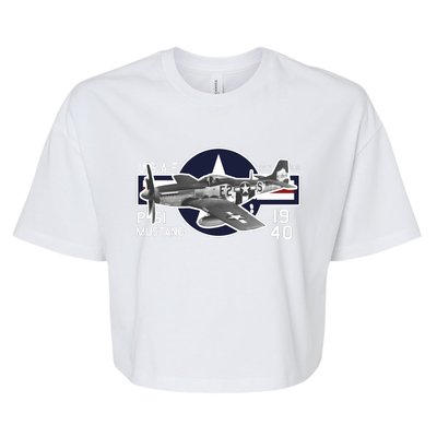 P51 Mustang Ww2 Bella+Canvas Jersey Crop Tee