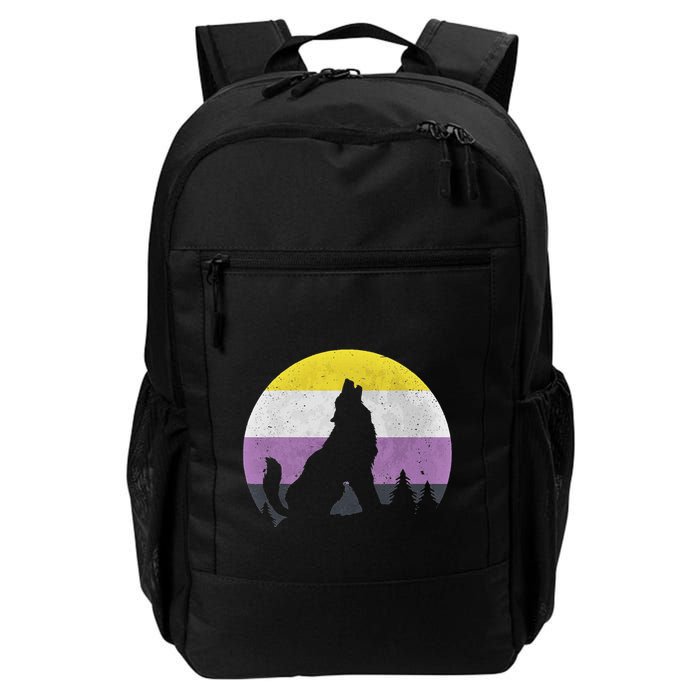 Pride Month Wolf Non Binary Equality Wolf Daily Commute Backpack