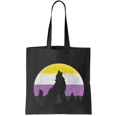 Pride Month Wolf Non Binary Equality Wolf Tote Bag