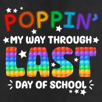 Poppin My Way Through Last Day Of School 7 Panel Mesh Trucker Snapback Hat