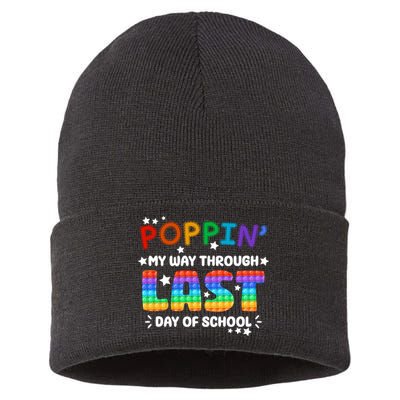 Poppin My Way Through Last Day Of School Sustainable Knit Beanie