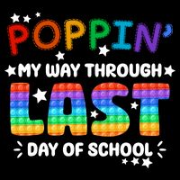 Poppin My Way Through Last Day Of School Pom Pom 12in Knit Beanie
