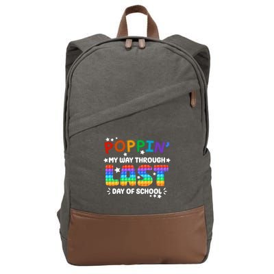 Poppin My Way Through Last Day Of School Cotton Canvas Backpack