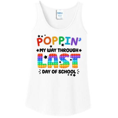 Poppin My Way Through Last Day Of School Ladies Essential Tank