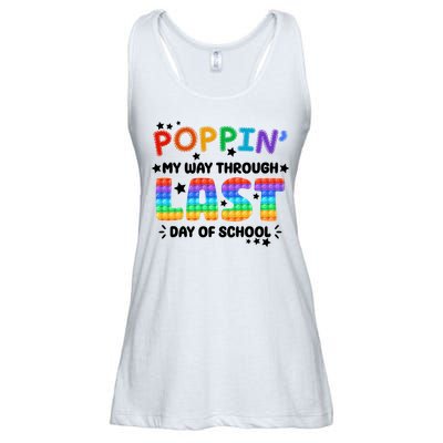 Poppin My Way Through Last Day Of School Ladies Essential Flowy Tank