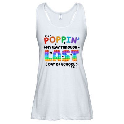 Poppin My Way Through Last Day Of School Ladies Essential Flowy Tank