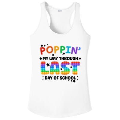 Poppin My Way Through Last Day Of School Ladies PosiCharge Competitor Racerback Tank