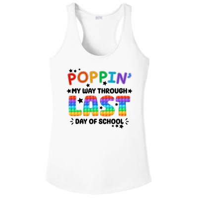 Poppin My Way Through Last Day Of School Ladies PosiCharge Competitor Racerback Tank