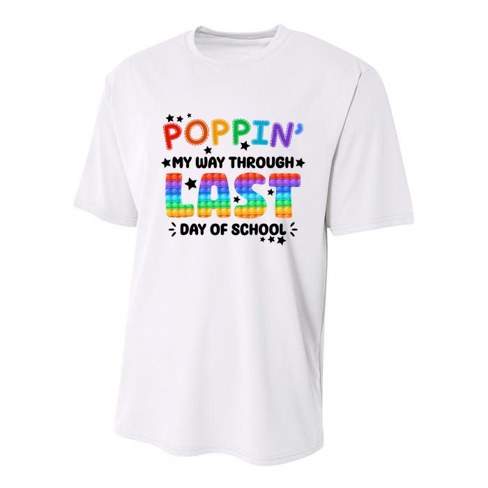 Poppin My Way Through Last Day Of School Youth Performance Sprint T-Shirt