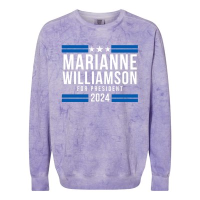 President Marianne Williamson 2024 Colorblast Crewneck Sweatshirt