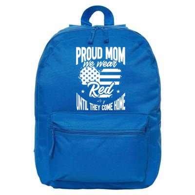 Proud Mom Wear Red Red Friday Come Home Military Veteran Gift 16 in Basic Backpack