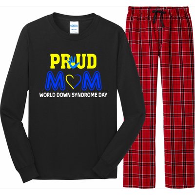 Pround Mom World Down Syndrome Awareness Day Gift Long Sleeve Pajama Set