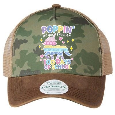 Poppin' My Way Through 100 Days Of School Rainbow Unicorn Fidget Toy Legacy Tie Dye Trucker Hat