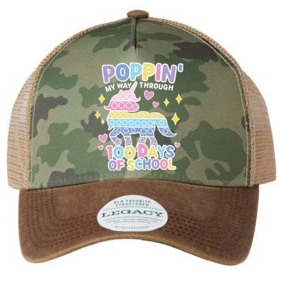 Poppin' My Way Through 100 Days Of School Rainbow Unicorn Fidget Toy Legacy Tie Dye Trucker Hat