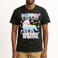 Poppin' My Way Through 100 Days Of School Rainbow Unicorn Fidget Toy Tall T-Shirt