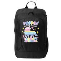 Poppin' My Way Through 100 Days Of School Rainbow Unicorn Fidget Toy City Backpack