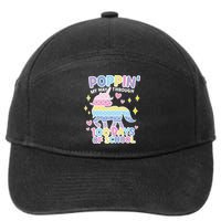Poppin' My Way Through 100 Days Of School Rainbow Unicorn Fidget Toy 7-Panel Snapback Hat