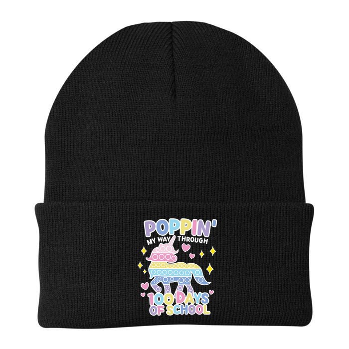 Poppin' My Way Through 100 Days Of School Rainbow Unicorn Fidget Toy Beanie