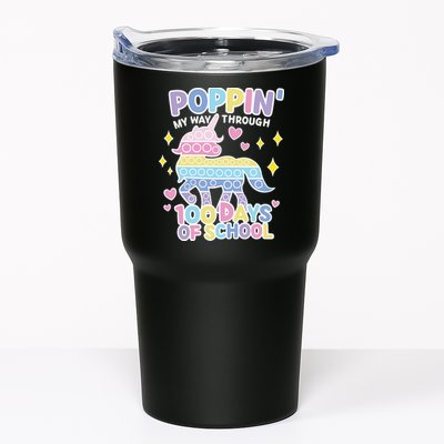 Poppin' My Way Through 100 Days Of School Rainbow Unicorn Fidget Toy Tumbler