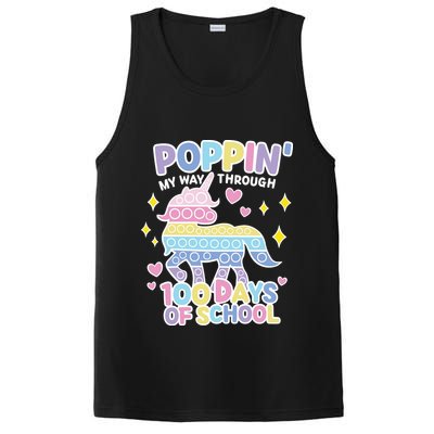 Poppin' My Way Through 100 Days Of School Rainbow Unicorn Fidget Toy PosiCharge Competitor Tank