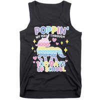 Poppin' My Way Through 100 Days Of School Rainbow Unicorn Fidget Toy Tank Top