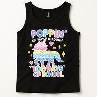 Poppin' My Way Through 100 Days Of School Rainbow Unicorn Fidget Toy Tank Top