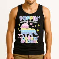 Poppin' My Way Through 100 Days Of School Rainbow Unicorn Fidget Toy Tank Top