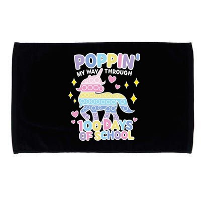 Poppin' My Way Through 100 Days Of School Rainbow Unicorn Fidget Toy Microfiber Hand Towel