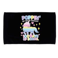Poppin' My Way Through 100 Days Of School Rainbow Unicorn Fidget Toy Microfiber Hand Towel