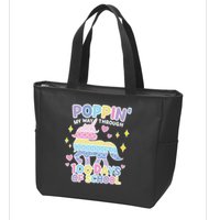 Poppin' My Way Through 100 Days Of School Rainbow Unicorn Fidget Toy Zip Tote Bag