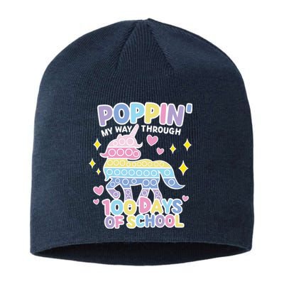 Poppin' My Way Through 100 Days Of School Rainbow Unicorn Fidget Toy Sustainable Beanie