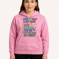 Poppin' My Way Through 100 Days Of School Rainbow Unicorn Fidget Toy Hoodie