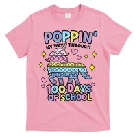 Poppin' My Way Through 100 Days Of School Rainbow Unicorn Fidget Toy T-Shirt